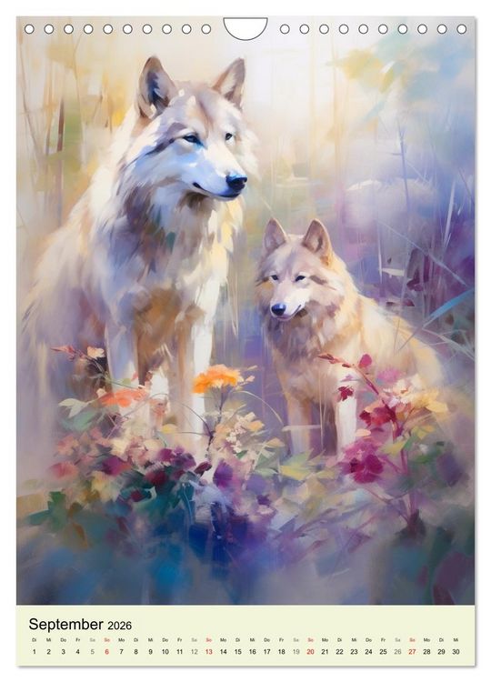 Produktbild: Europas Wildtiere. Aquarelle von den Bewohnern der W&auml;lder und Berge (Wandkalender 2026 DIN A4 hoch), CALVENDO Monatskalender
