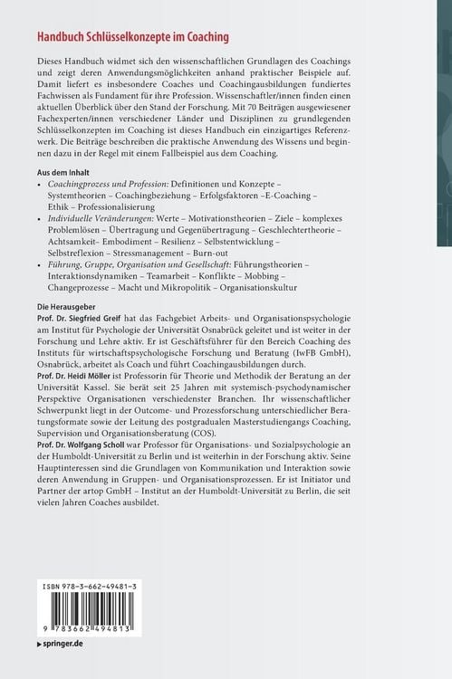 Produktbild: Handbuch Schl&uuml;sselkonzepte im Coaching
