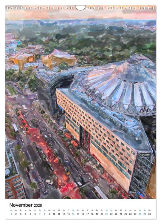 Produktbild: Berlin - Einmal Aquarelle mit Currywurst! (Wandkalender 2026 DIN A3 hoch), CALVENDO Monatskalender