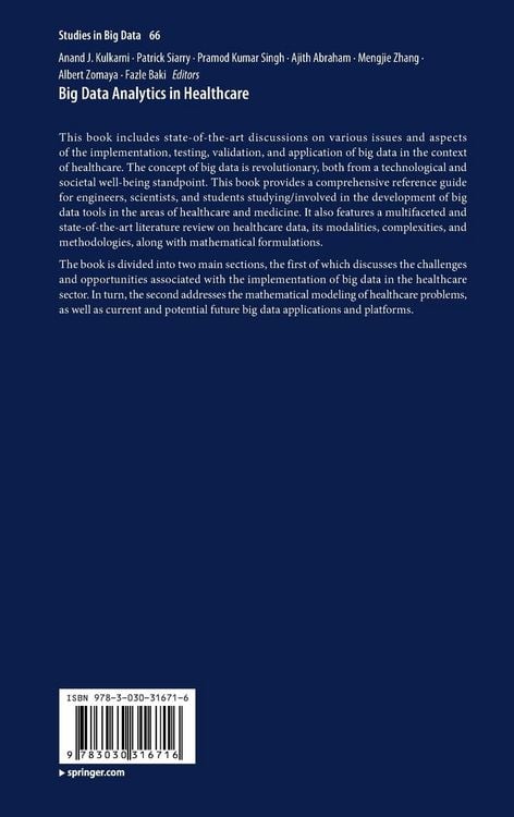 Produktbild: Big Data Analytics in Healthcare