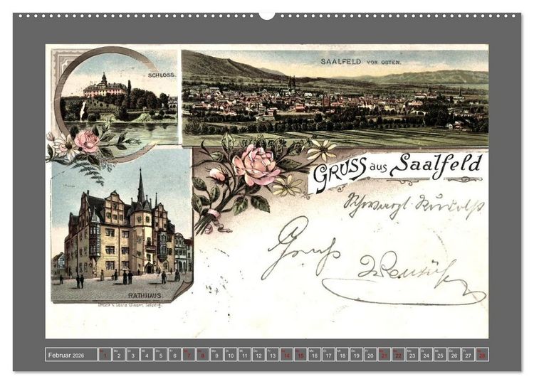 Produktbild: Gru&szlig; aus Saalfeld an der Saale (Wandkalender 2026 DIN A2 quer), CALVENDO Monatskalender
