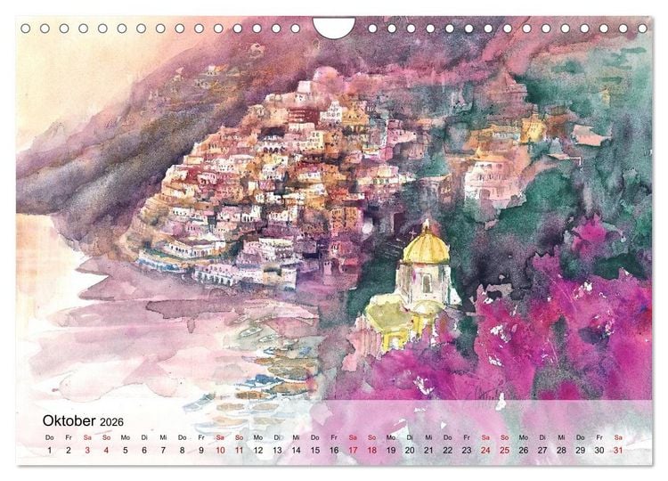Produktbild: Aquarell auf Reisen - mit Eckard Funck (Wandkalender 2026 DIN A4 quer), CALVENDO Monatskalender