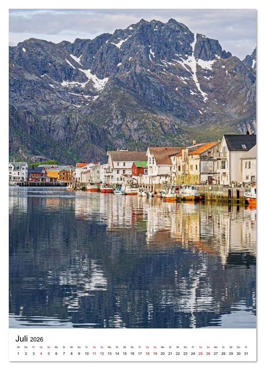 Produktbild: Lofoten - Atemberaubende Landschaften (Tischkalender 2026 DIN A5 hoch), CALVENDO Monatskalender