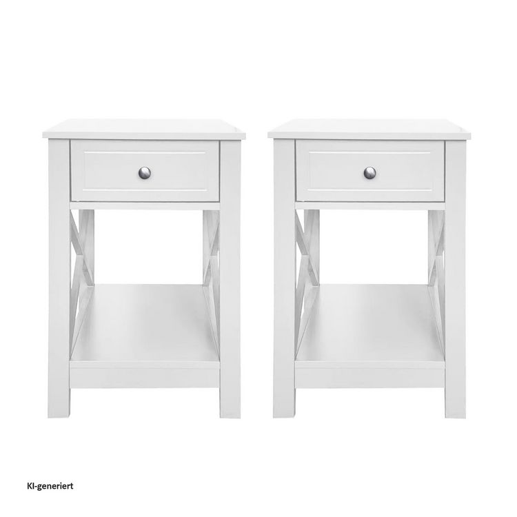 Produktbild: HTI-Living HTI-Living Nachttisch Hayet Wei&szlig; 2er-Set HTI-Living Nachttisch Hayet Wei&szlig; 2er-Set