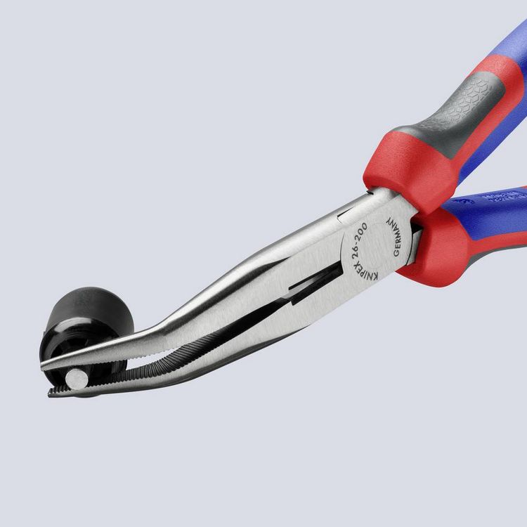 Produktbild: Knipex 26 22 200 Werkstatt Flachrundzange 40&deg; gebogen Vanadium Elektrostahl 200mm