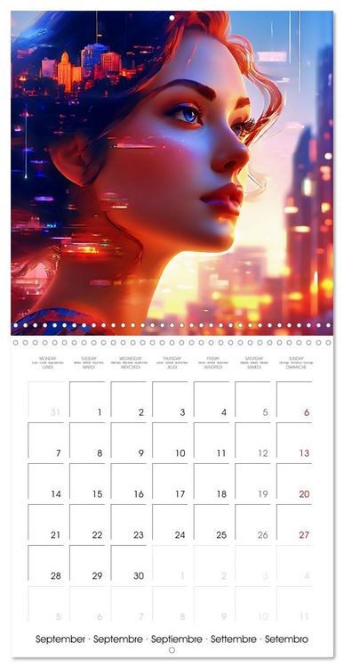 Produktbild: City faces AI beauties in world metropolises (Wall Calendar 2026 12 &times; 12 Inch) CALVENDO 12 Month Wall Calendar