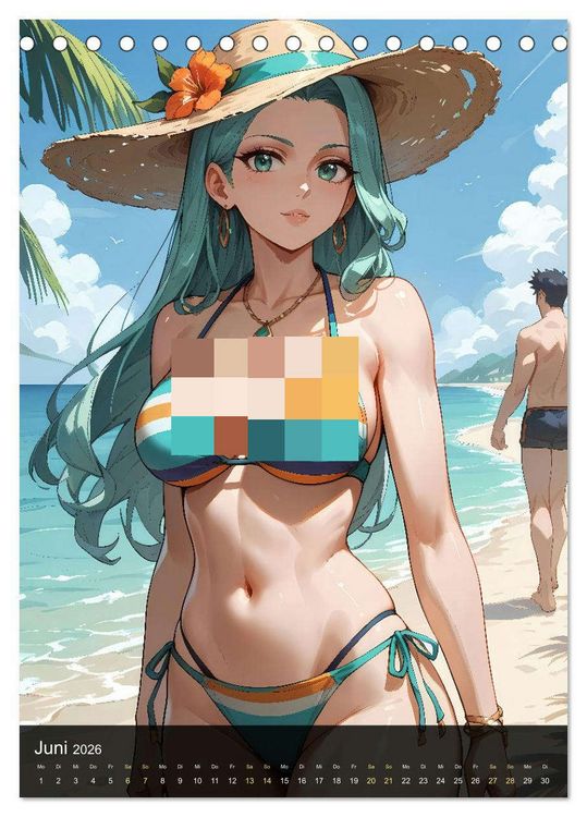 Produktbild: Manga Beauties - 12 Sch&ouml;nheiten im Manga-Stil (Tischkalender 2026 DIN A5 hoch), CALVENDO Monatskalender