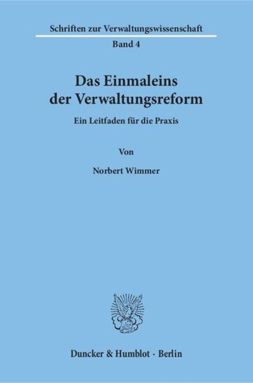 Produktbild: Das Einmaleins der Verwaltungsreform.
