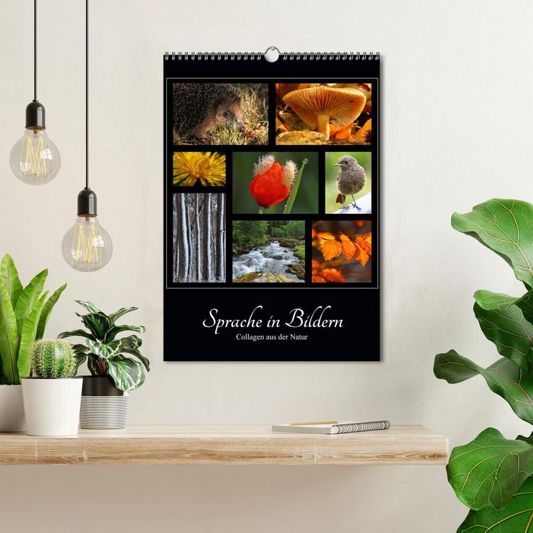 Produktbild: Sprache in Bildern - Collagen aus der Natur (Wandkalender 2026 DIN A3 hoch), CALVENDO Monatskalender