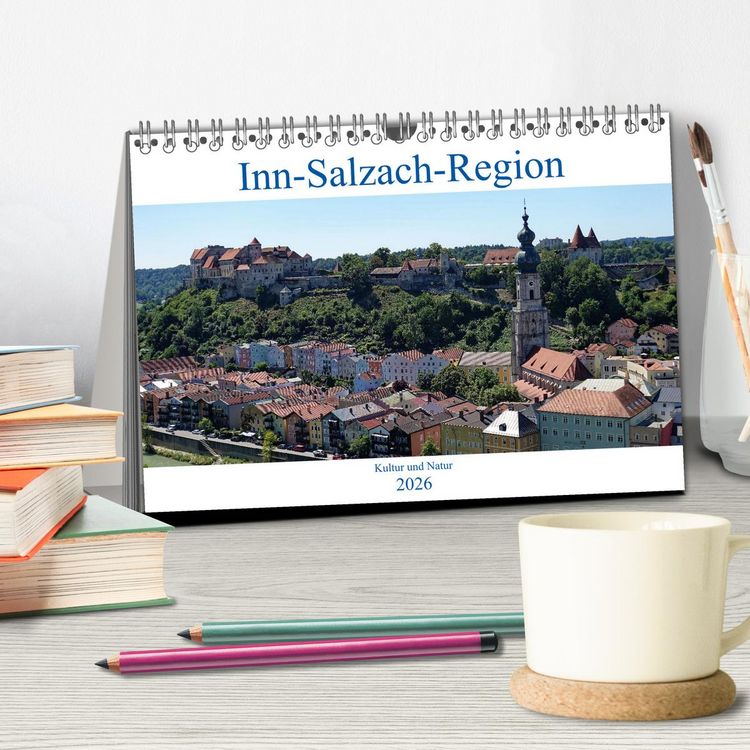 Produktbild: Inn-Salzach-Region - Kultur und Natur (Tischkalender 2026 DIN A5 quer), CALVENDO Monatskalender