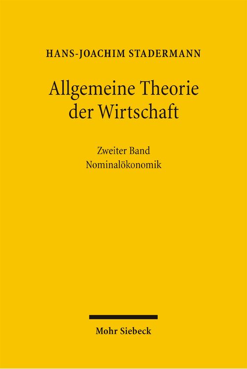 Produktbild: Allgemeine Theorie der Wirtschaft