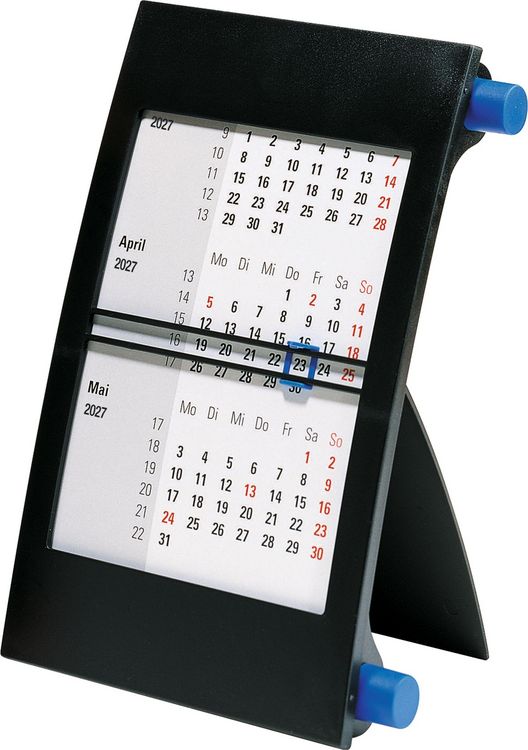 Produktbild: rido/id&eacute; 7038000307 3-Monats-Tischkalender 2027 90&times;120 mm, blau/schwarz