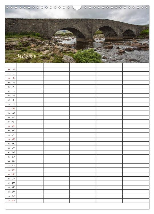 Produktbild: Isle of Skye - Schottlands Inseln - Familienplaner (Wandkalender 2026 DIN A3 hoch), CALVENDO Monatskalender