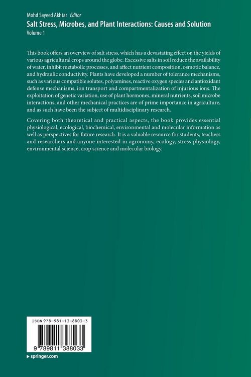 Produktbild: Salt Stress, Microbes, and Plant Interactions: Causes and Solution