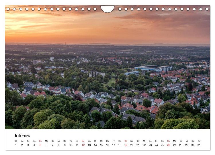 Produktbild: BIELEFELD aus der Vogelperspektive (Wandkalender 2026 DIN A4 quer), CALVENDO Monatskalender