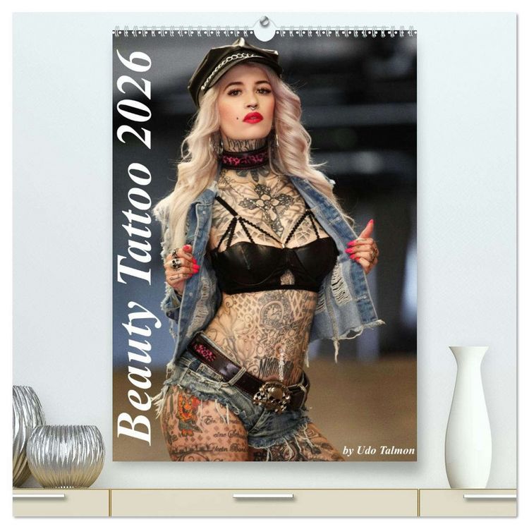 Produktbild: Beauty Tattoo 2026 (hochwertiger Premium Wandkalender 2026 DIN A2 hoch), Kunstdruck in Hochglanz