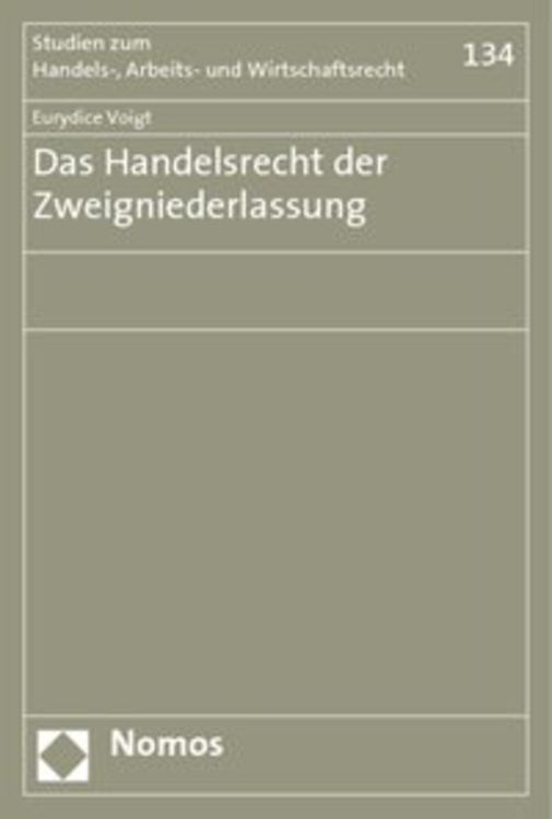 Produktbild: Das Handelsrecht der Zweigniederlassung