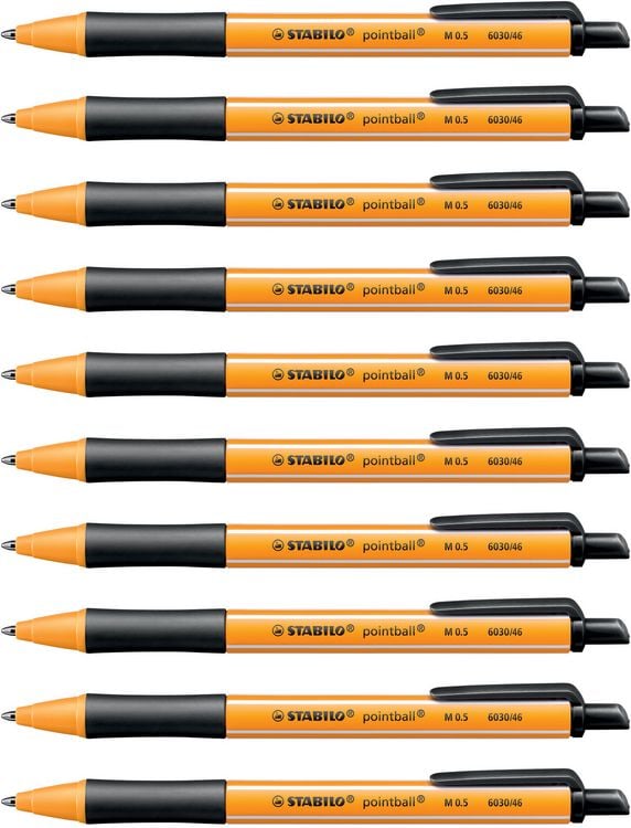 Produktbild: STABILO Druck-Kugelschreiber -   pointball - Einzelstift - schwarz