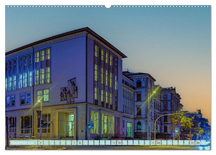 Produktbild: Chemnitz zur blauen Stunde (Wandkalender 2026 DIN A2 quer), CALVENDO Monatskalender