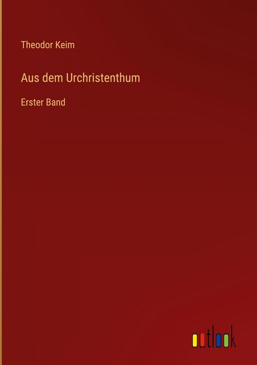Produktbild: Aus dem Urchristenthum