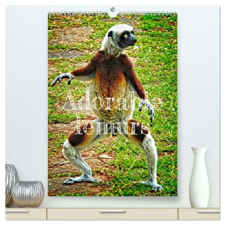 Produktbild: Adorable lemurs (High Quality Premium Wall Calendar 2026 DIN A2 portrait),CALVENDO 12 Month Wall Calendar