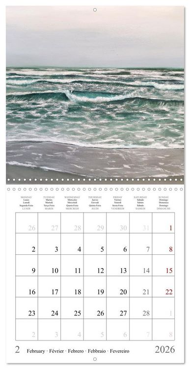 Produktbild: Painted landscapes dressed in seasonal colours (Wall Calendar 2026 12 &times; 12 Inch) CALVENDO 12 Month Wall Calendar