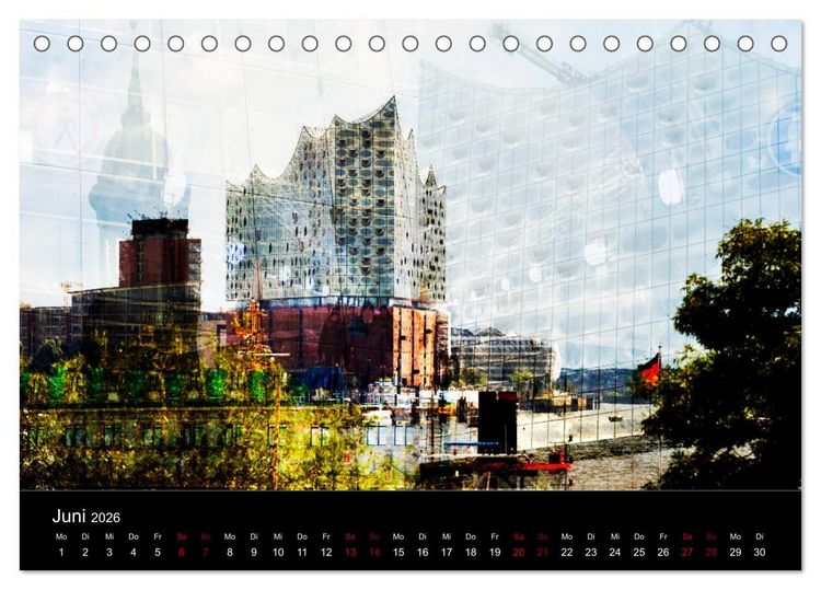 Produktbild: Elbphilharmonie-ARTig (Tischkalender 2026 DIN A5 quer), CALVENDO Monatskalender