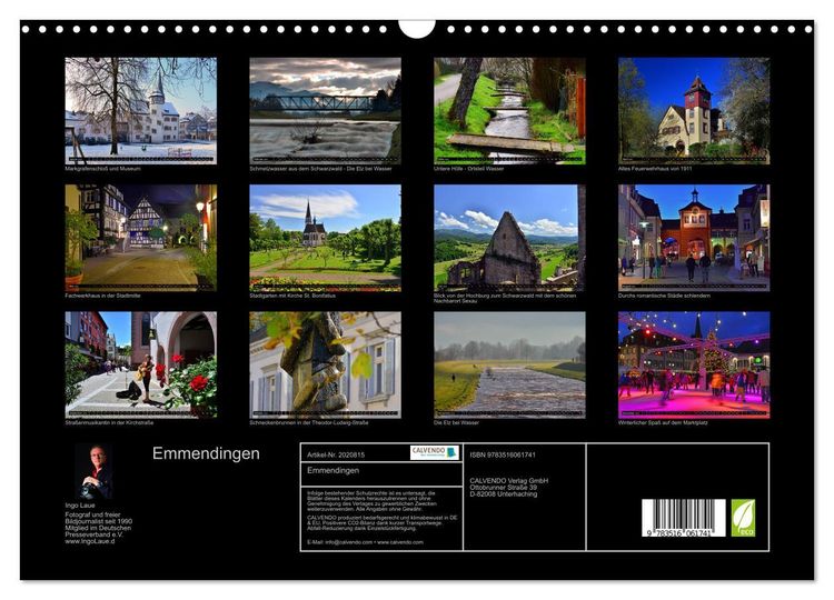 Produktbild: Emmendingen (Wandkalender 2026 DIN A3 quer), CALVENDO Monatskalender