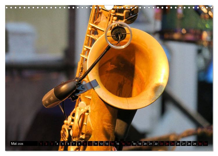 Produktbild: SAXOPHON - on stage (Wandkalender 2026 DIN A3 quer), CALVENDO Monatskalender