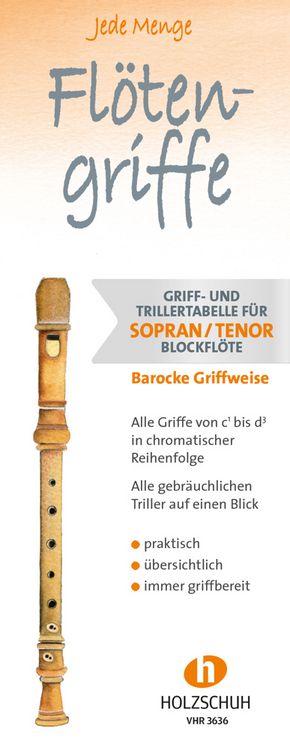 Produktbild: Jede Menge Fl&ouml;tengriffe - Sopran/Tenor (Barocke Griffweise)