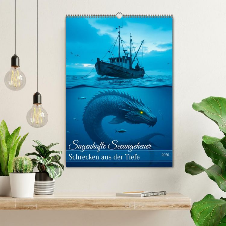Produktbild: Sagenhafte Seeungeheuer - Schrecken aus der Tiefe (Wandkalender 2026 DIN A2 hoch), CALVENDO Monatskalender