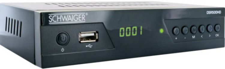 Produktbild: Schwaiger DSR500HD HD-SAT-Receiver Front-USB Anzahl Tuner: 1
