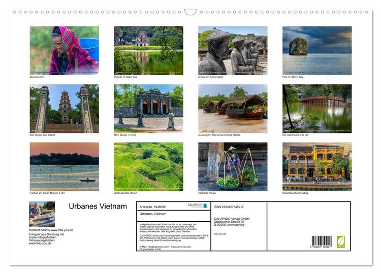 Produktbild: Urbanes Vietnam (Wandkalender 2026 DIN A2 quer), CALVENDO Monatskalender