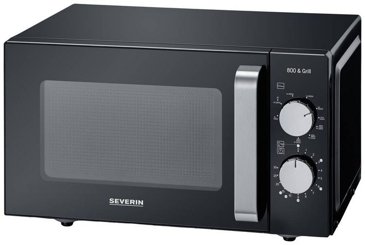 Produktbild: Severin MW 7762 Mikrowelle Schwarz, Edelstahl 800W Grillfunktion
