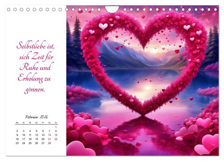 Produktbild: Dein Jahr gef&uuml;llt mit Selbstliebe (Wandkalender 2026 DIN A4 quer), CALVENDO Monatskalender