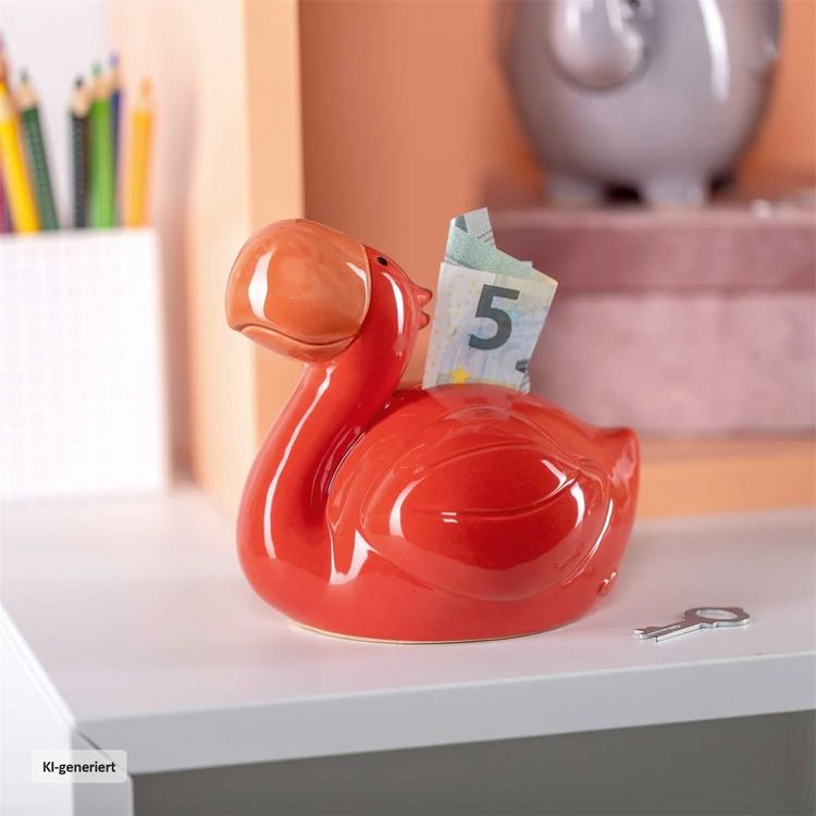 Produktbild: Leonardo Spardose 12 cm rot Flamingo BAMBINI Spardose 12 cm rot Flamingo BAMBINI