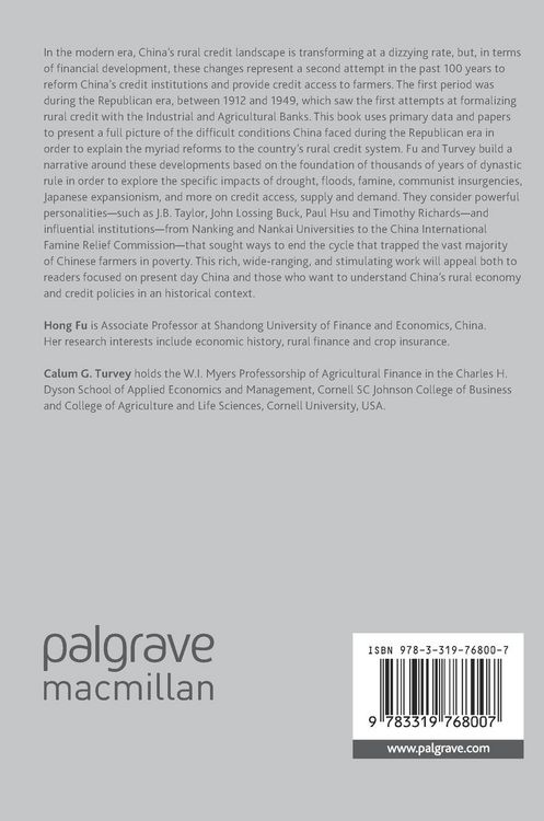 Produktbild: The Evolution of Agricultural Credit during China&rsquo;s Republican Era, 1912&ndash;1949