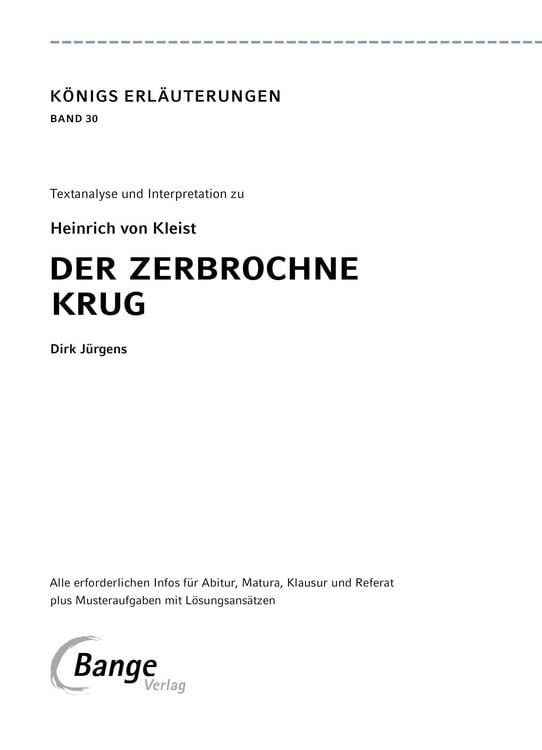 Produktbild: Der zerbrochne Krug von Heinrich von Kleist