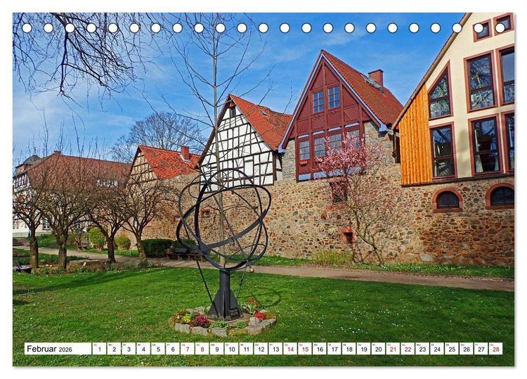 Produktbild: Liebliche Bergstra&szlig;e - Burgen, Wein und Fachwerk (Tischkalender 2026 DIN A5 quer), CALVENDO Monatskalender