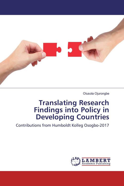 Produktbild: Translating Research Findings into Policy in Developing Countries