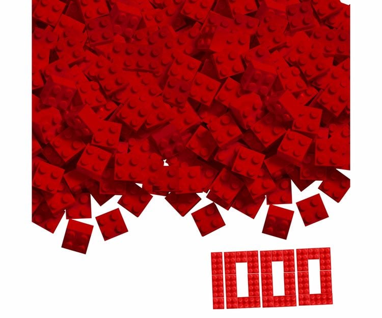 Produktbild: Blox 1000 rote 4er Steine lose