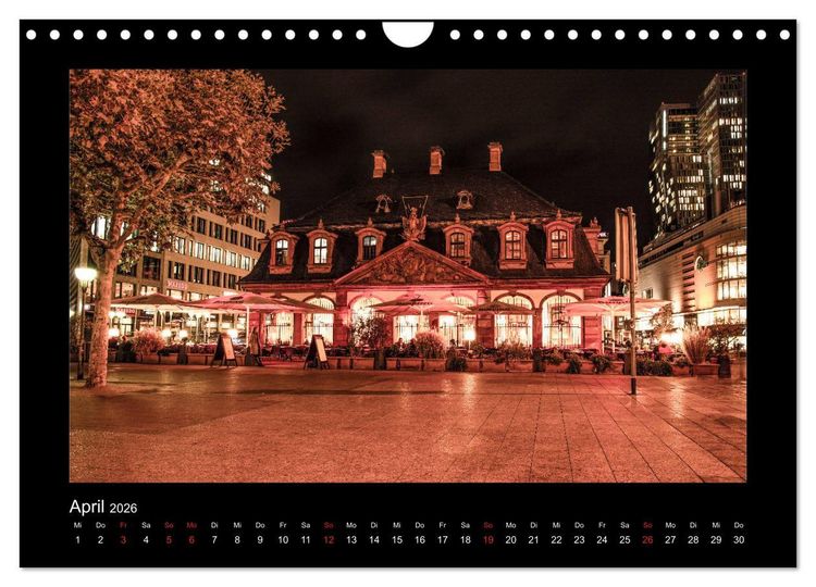 Produktbild: Frankfurt bei Nacht 2026 (Wandkalender 2026 DIN A4 quer), CALVENDO Monatskalender