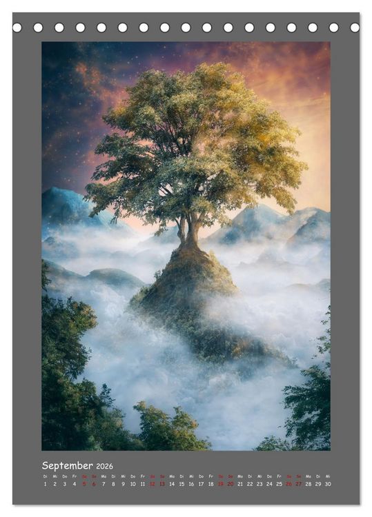 Produktbild: Yggdrasil - Der Baum des Lebens (Tischkalender 2026 DIN A5 hoch), CALVENDO Monatskalender