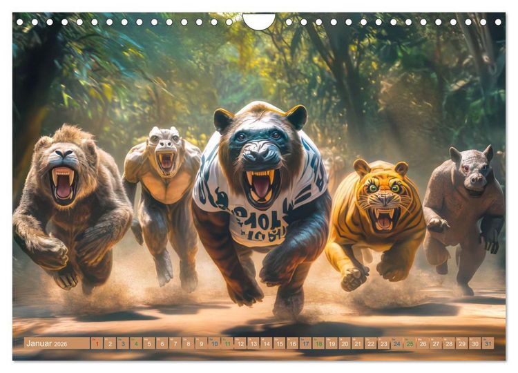 Produktbild: Tiere wollen Spa&szlig; - Humorwerke (Wandkalender 2026 DIN A4 quer), CALVENDO Monatskalender
