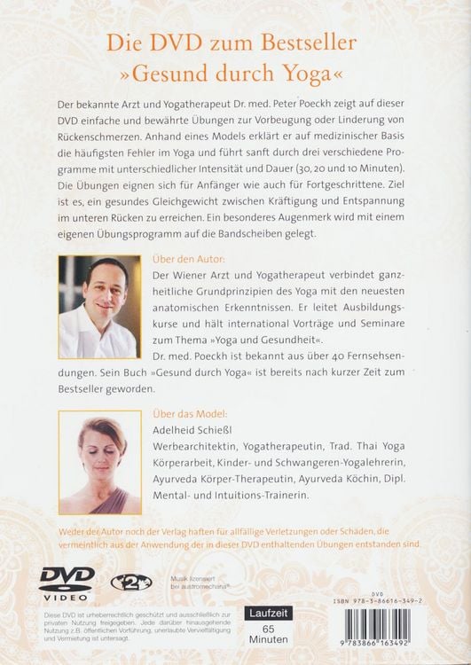 Produktbild: Gesund durch Yoga - &Uuml;bungen f&uuml;r den unteren R&uuml;cken