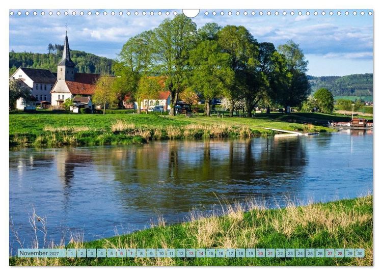 Produktbild: Die Obere Weser - Von Hannoversch M&uuml;nden bis Bad Karlshafen (Wandkalender 2027 DIN A3 quer), CALVENDO Monatskalender