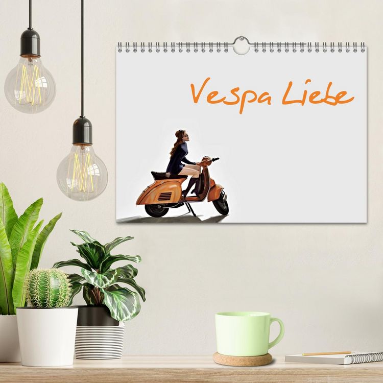 Produktbild: Vespa Liebe (Wandkalender 2026 DIN A4 quer), CALVENDO Monatskalender
