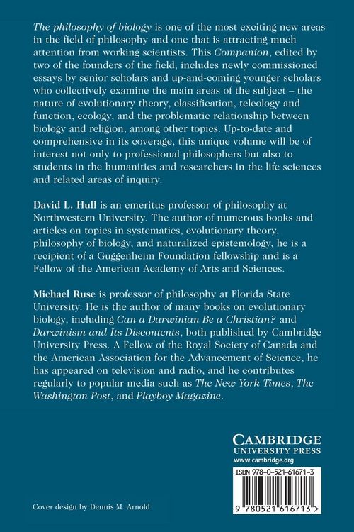 Produktbild: The Cambridge Companion to the Philosophy of Biology