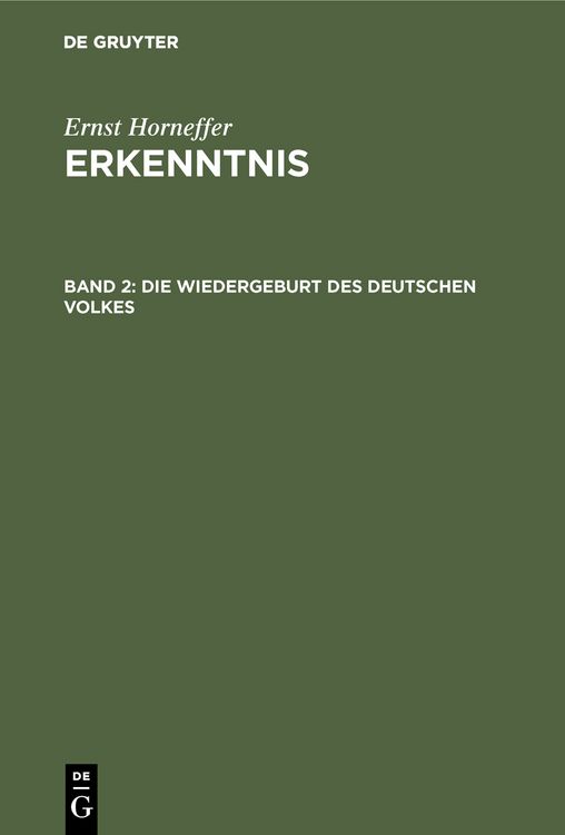Produktbild: Die Wiedergeburt des deutschen Volkes