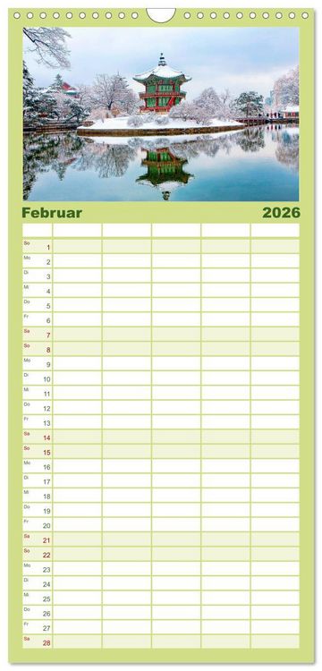 Produktbild: Familienplaner 2026 - S&uuml;dkorea - Hightech und viel Tradition mit 5 Spalten (Wandkalender, 21 x 45 cm) CALVENDO